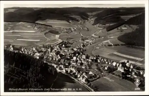 Ak Vöhrenbach im Schwarzwald Baden, Fliegeraufnahme