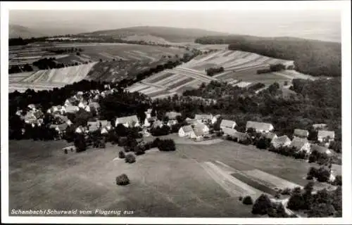 Ak Schanbach am Schurwald Aichwald in Württemberg, Fliegeraufnahme, Gasthaus zum Rößle