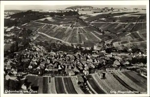 Ak Odernheim am Glan Rheinland Pfalz, Fliegeraufnahme