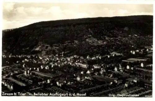 Ak Zewen Trier an der Mosel, Fliegeraufnahme