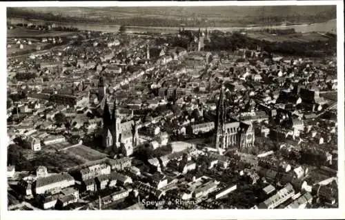 Ak Speyer am Rhein, Fliegeraufnahme