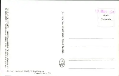 Ak Oppenheim am Oberrhein, Gesamtansicht, Fliegeraufnahme