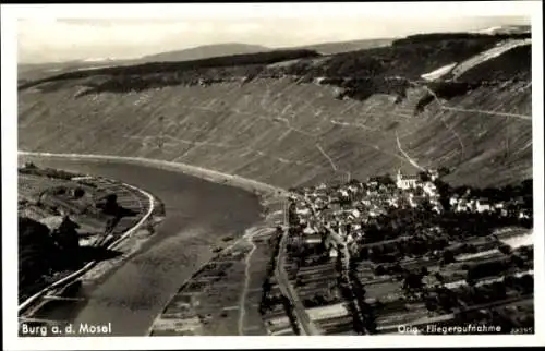 Ak Burg an der Mosel, Fliegeraufnahme, Gasthaus zur Post