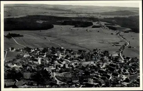 Ak Hawangen in Schwaben Unterallgäu, Fliegeraufnahme