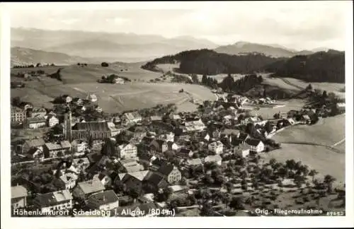 Ak Scheidegg im Allgäu Schwaben, Fliegeraufnahme