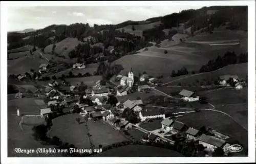 Ak Wengen Weitnau im Allgäu Schwaben, Fliegeraufnahme