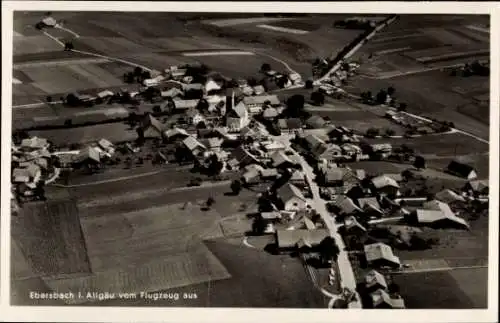 Ak Ebersbach Obergünzburg im Allgäu, Fliegeraufnahme