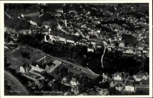 Ak Dachau in Oberbayern, Fliegeraufnahme