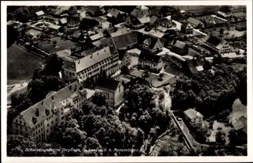 Ak Lautrach in Schwaben Unterallgäu, Fliegeraufnahme, Schutzengelheim Deybach