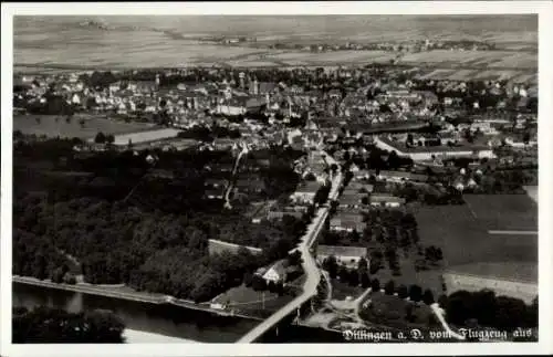 Ak Dillingen an der Donau, Fliegeraufnahme