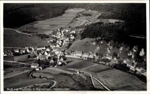 Ak Hitzkofen Bingen Landkreis Sigmaringen, Fliegeraufnahme