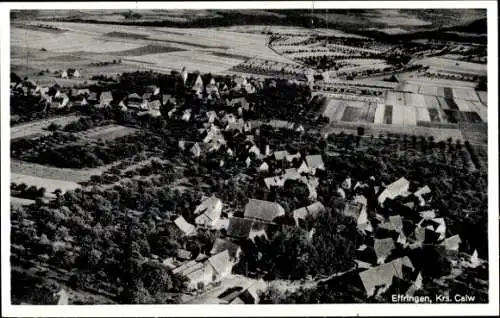 Ak Effringen Wildberg im Schwarzwald Württemberg, Fliegeraufnahme