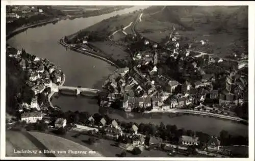 Ak Laufenburg am Hochrhein, Fliegeraufnahme, Brücke