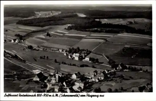 Ak Unterkirnach im Schwarzwald, Fliegeraufnahme