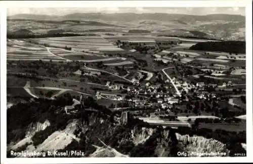 Ak Haschbach am Remigiusberg in der Pfalz, Fliegeraufnahme