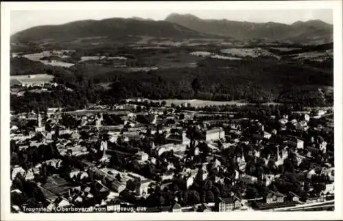 Ak Traunstein in Oberbayern, Fliegeraufnahme