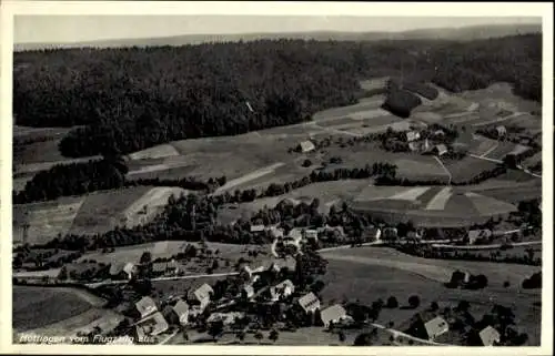 Ak Hottingen Rickenbach im Hotzenwald, Fliegeraufnahme, Gasthaus und Pension zur Sonne