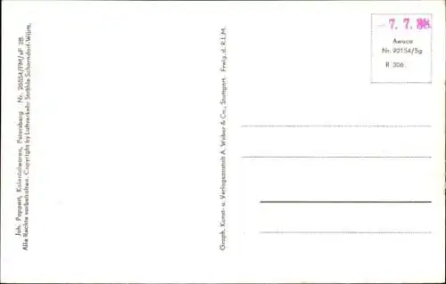 Ak Petersberg in Hessen, Fliegeraufnahme