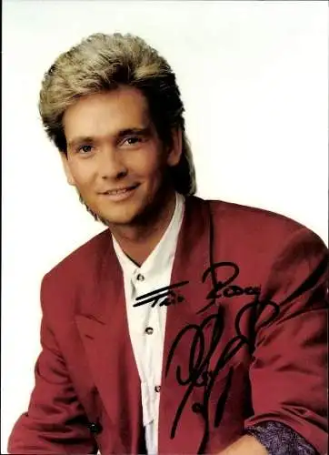 Ak Sänger Olaf Berger, Portrait, Autogramm