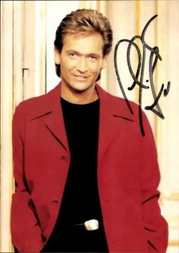 Ak Sänger Olaf Berger, Portrait, Autogramm