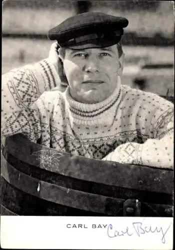 Ak Opernsänger und Schauspieler Carl Bay, Portrait, Autogramm