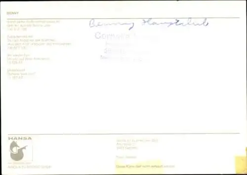 Ak Sänger Benny, Portrait, Autogramm