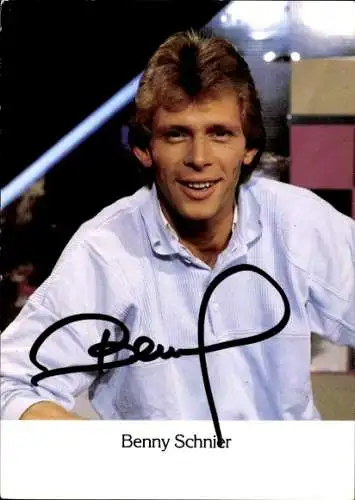 Ak Sänger Benny Schnier, Portrait, Autogramm