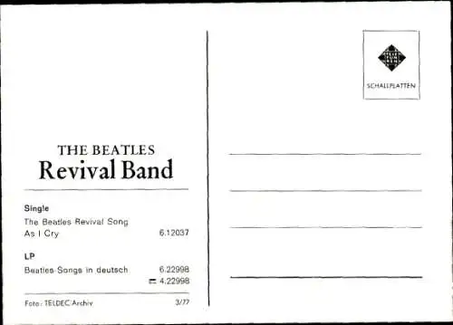 Ak Musikgruppe The Beatles Revival Band, Gruppenbild, Autogramme
