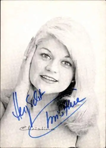 Ak Sängerin Christine, Portrait, Autogramm