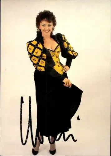 Ak Sängerin Uschi Bauer, Portrait, Autogramm