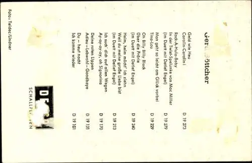 Ak Sänger Gerd Böttcher, Portrait, Autogramm