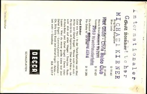 Ak Sänger Gerd Böttcher, Portrait, Autogramm