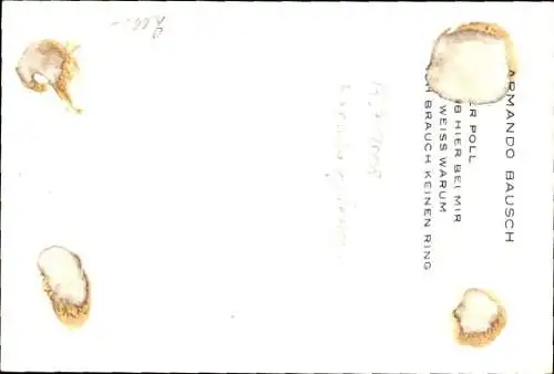 Ak Sänger Armando Bausch, Portrait, Autogramm