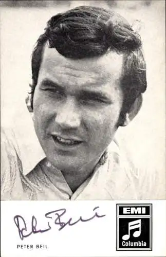Ak Sänger Peter Beil, Portrait, EMI Columbia Records, Autogramm