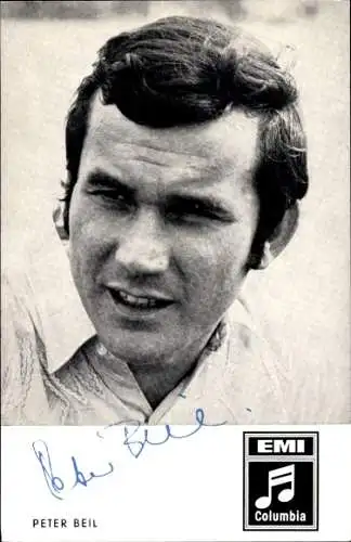 Ak Sänger Peter Beil, Portrait, EMI Columbia Records, Autogramm