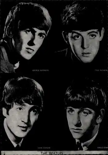 Ak The Beatles, Musikgruppe, Gruppenfoto, John Lennon, Ringo Starr, Paul McCartney, George Harrison