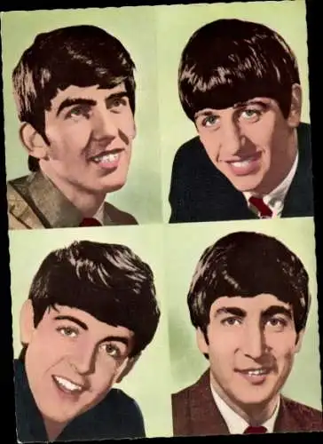 Ak Musikgruppe The Beatles, John, Paul, George, Ringo, Portrait