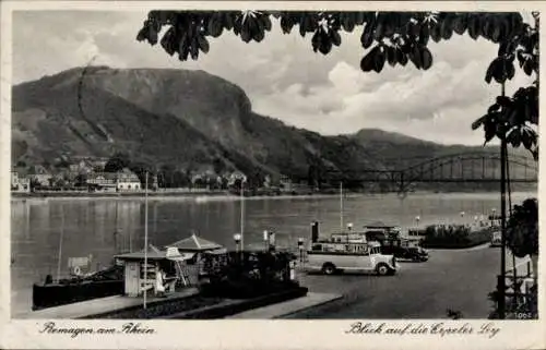 Ak Remagen am Rhein, Erpeler Ley, Schiff, Autobus