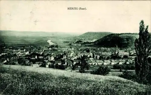 Ak Merzig an der Saar, Panorama