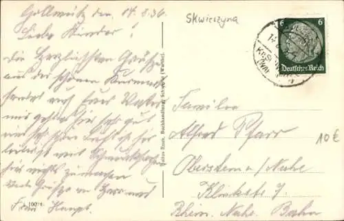 Ak Skwierzyna Schwerin an der Warthe Ostbrandenburg, Steinweg