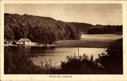 Ak Ludweiler Völklingen im Saarland, Weiher