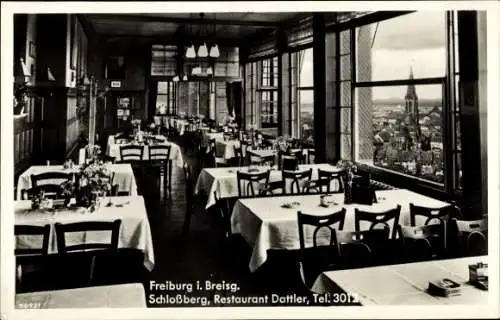 Ak Freiburg im Breisgau, Schlossberg, Restaurant Dattler