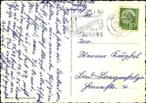 Ak Bochum, Geschäftshäuser, Massenbergstraße