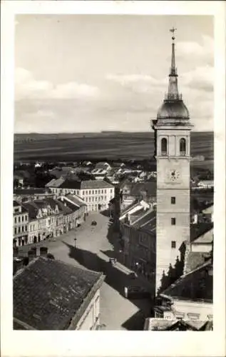 Foto Ak Vyškov Wischau Südmähren, Kirchturm, Gesamtansicht