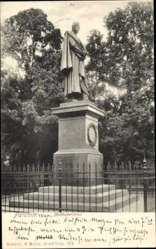 Ak Parchim in Mecklenburg, Moltkedenkmal