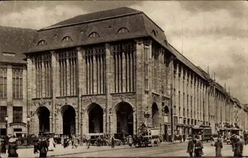 Ak Berlin Mitte, Leipziger Straße, Warenhaus Wertheim, Haupteingang