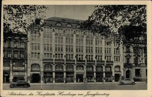 Ak Hamburg Neustadt, Alsterhaus, die Kaufstätte Hamburgs am Jungfernstieg, Poststraße