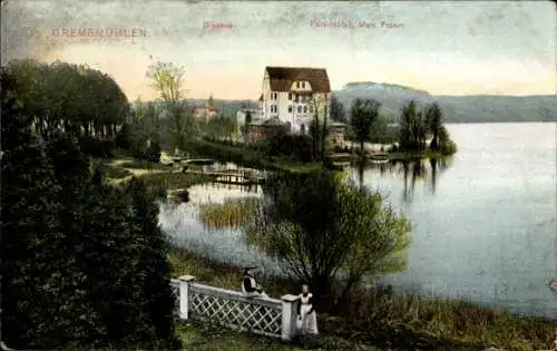 Ak Malente Gremsmühlen, Partie am Dieksee, Parkhotel, Marx Frahm