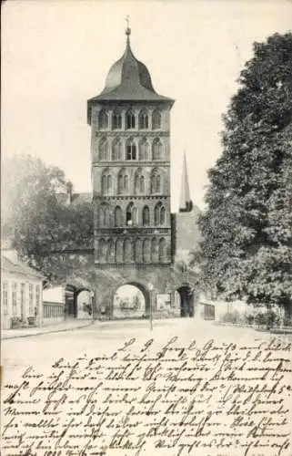 Ak Hansestadt Lübeck, Turm, Torbogen, Kirchturm