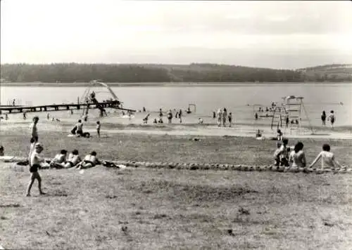 Ak Warin in Mecklenburg, Bad, Spielplatz, Rutsche, Badegäste